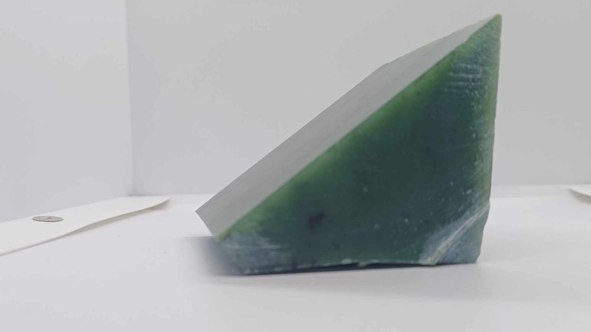 Side View of Translucent Canadian Nephrite Jade