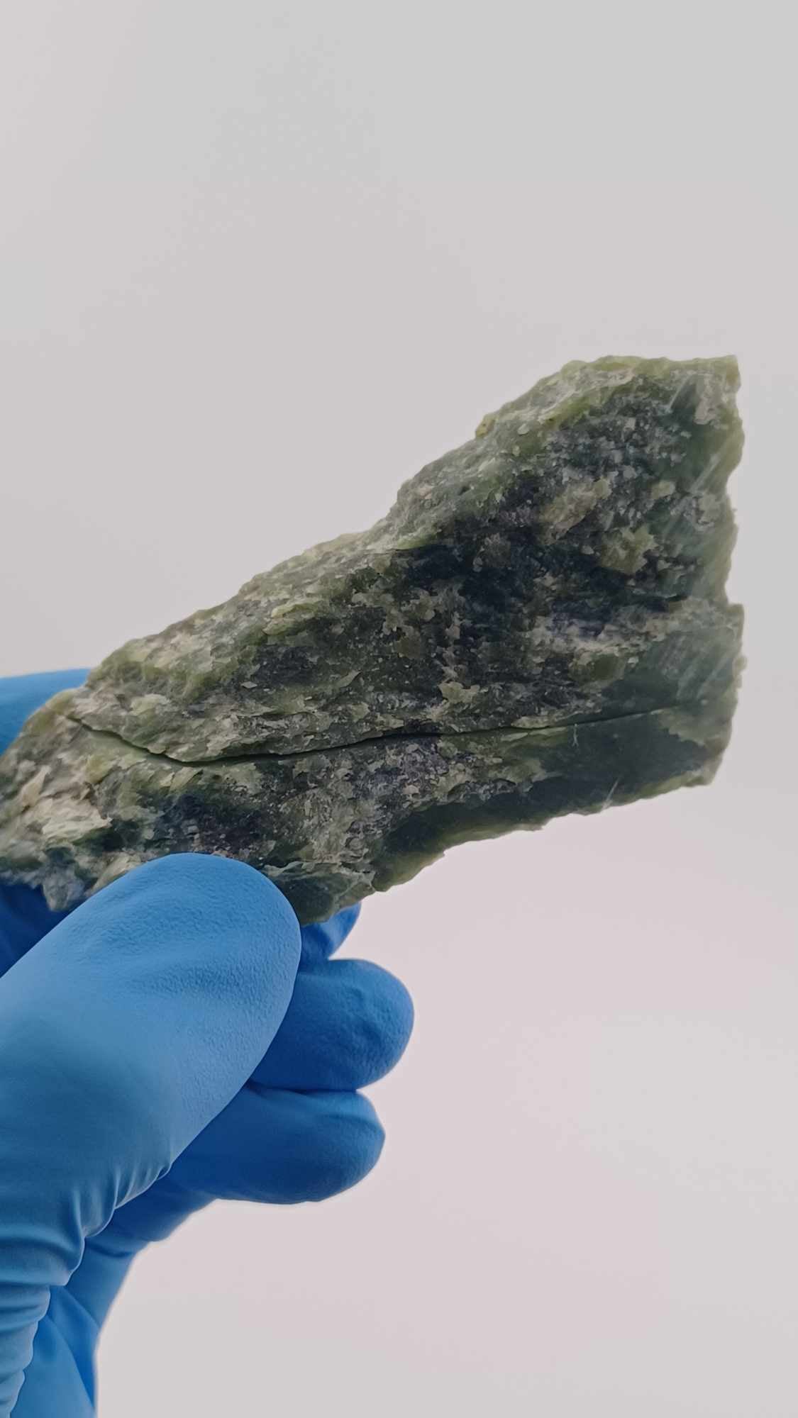 another angle of Canadian Cassiar Nephrite Jade Specimen (cut & Polished) - 142g