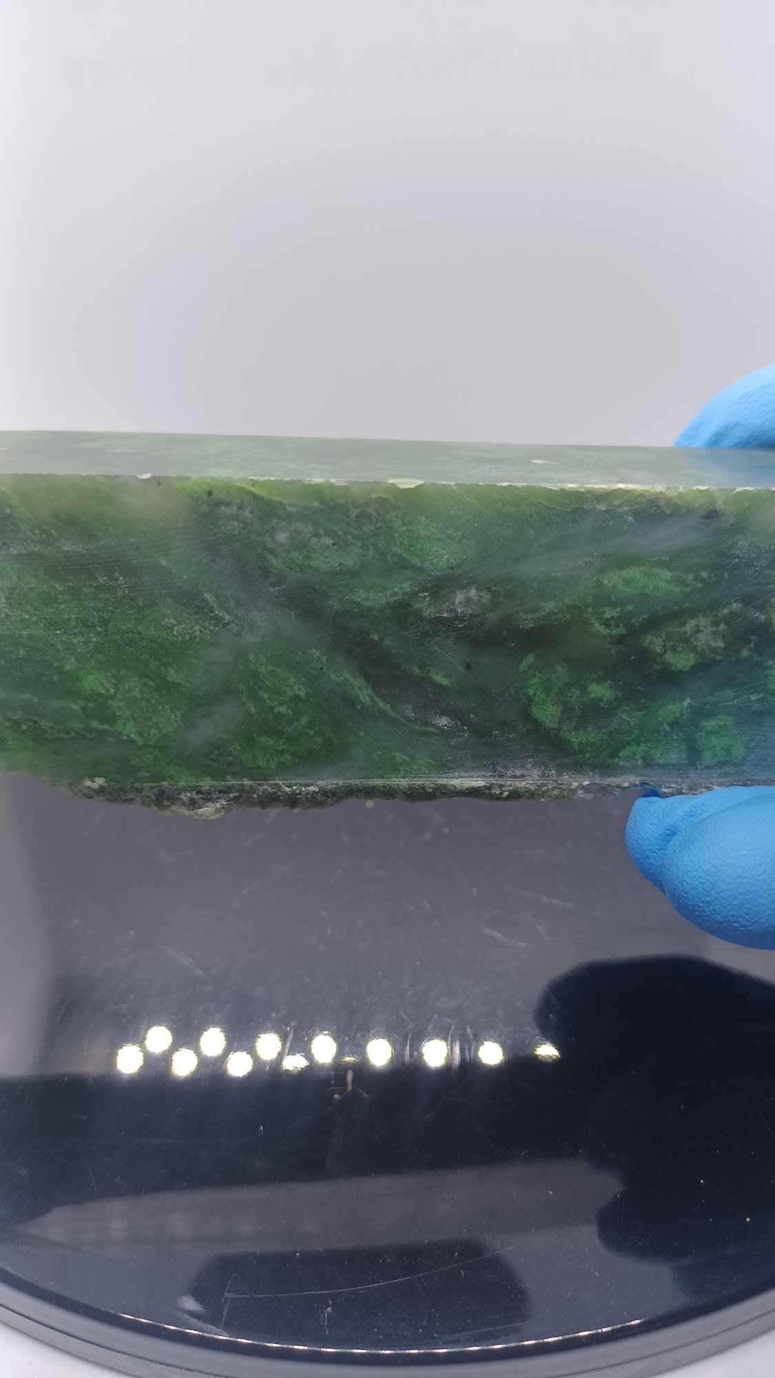 Close up of Chromium Loaded Nephrite Jade