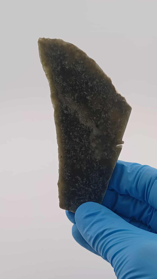 Dark Olive Green Wyoming Nephrite Jade Slab - 43g