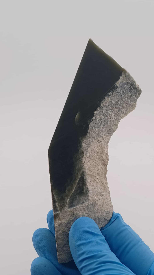 Grade-A Wyoming Dark Olive Nephrite Jade - 76g - High Translucency