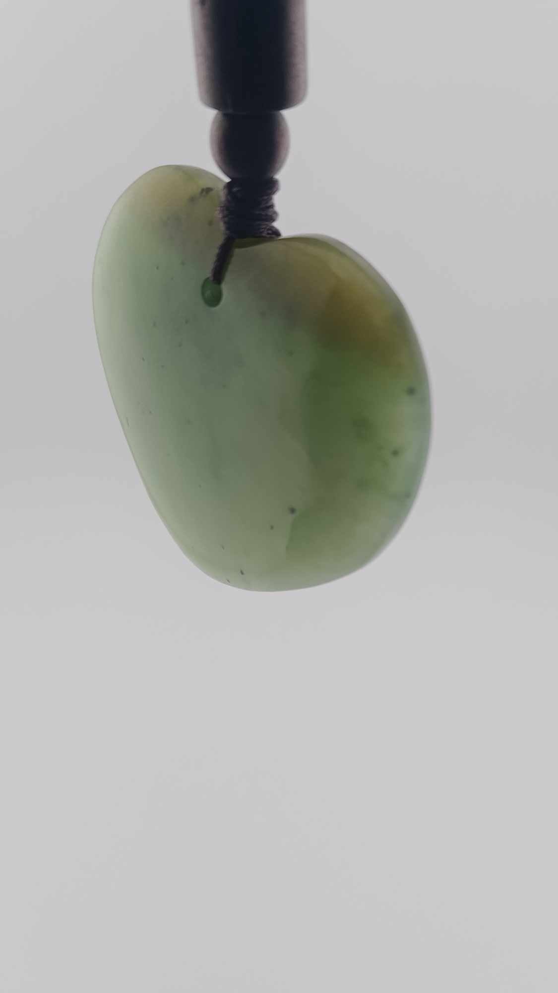 Highly Translucent Jade Heart Pendant Necklace - Grade B