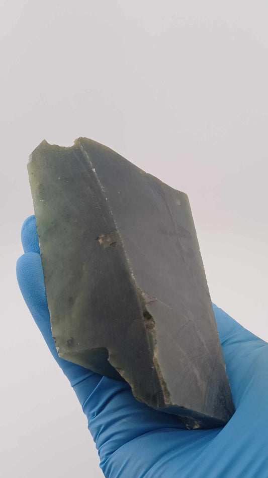 Half Light & Half Dark Green Nephrite Jade - 401g - Grade B