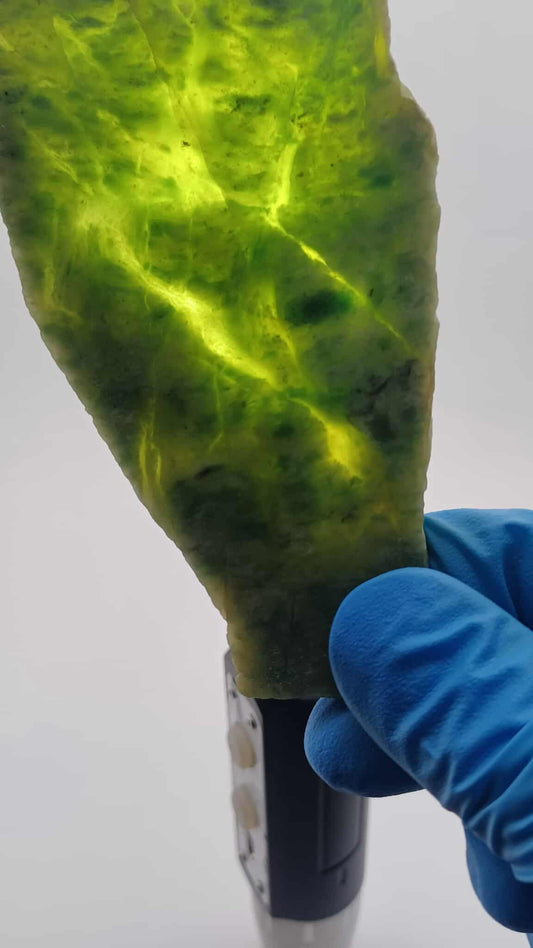 Grade-B+ Light Green Wyoming Nephrite Chromium Loaded 91g