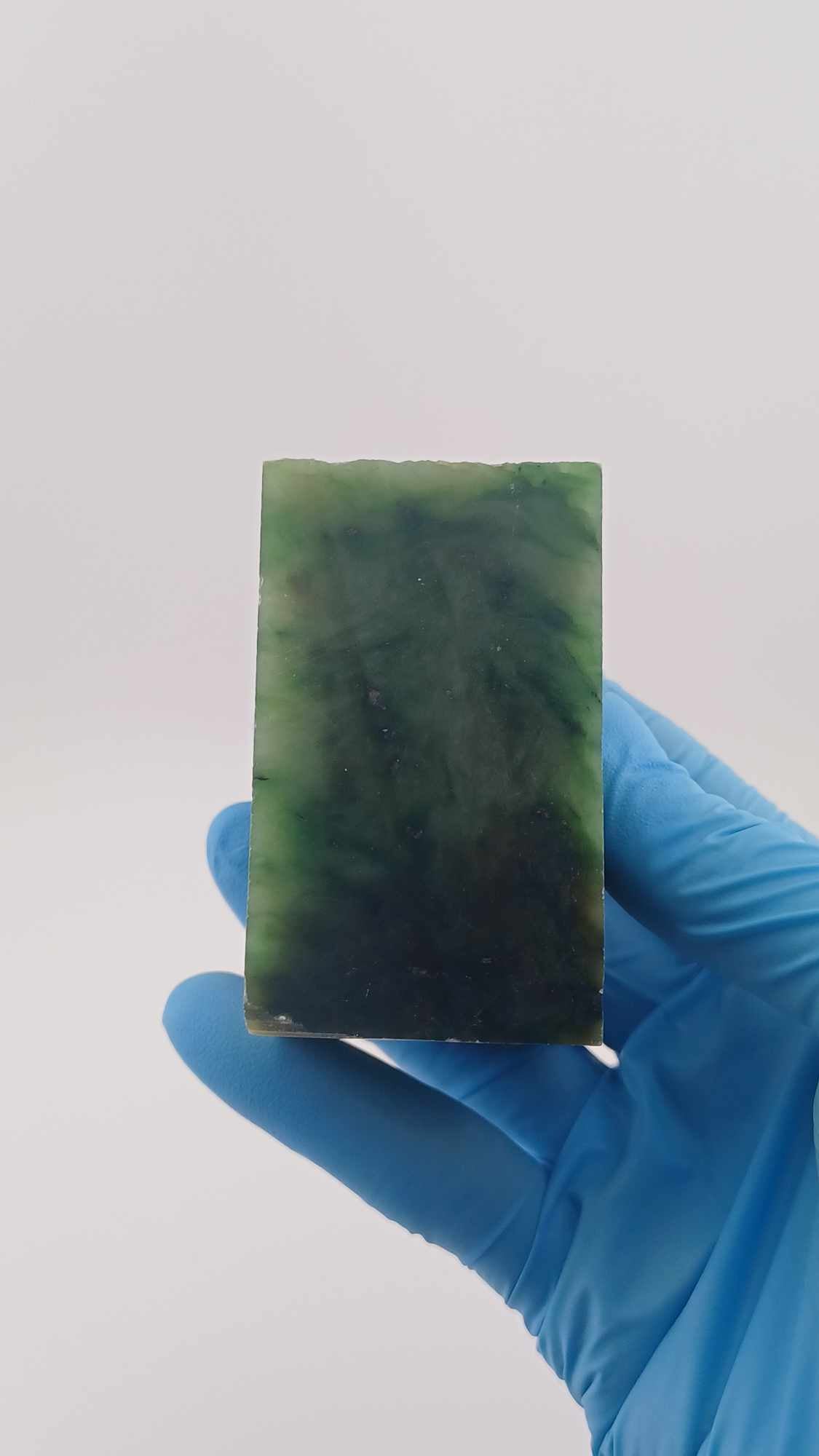 Extremely Translucent Light Green Nephrite Jade Cube - 423g - Grade B+