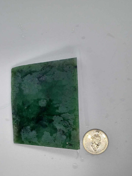 British Columbia Nephrite Jade Slab in the rough Highly Translucent