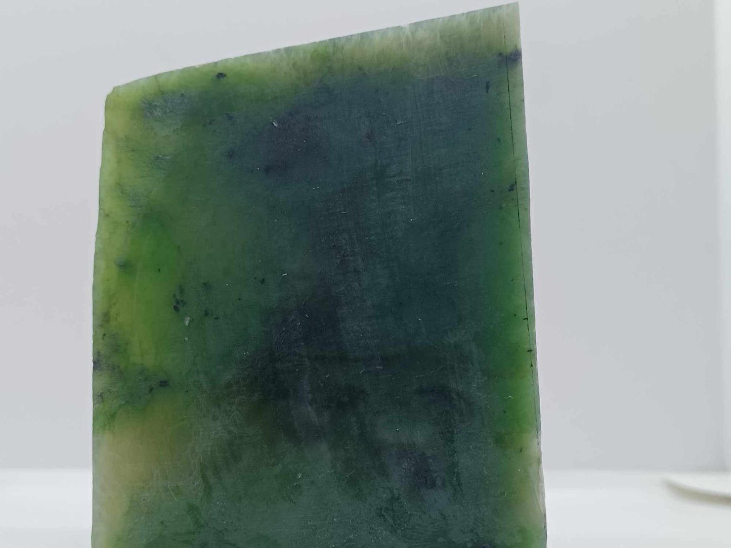 close up of the Translucent BC Canada Nephrite Jade in the rough