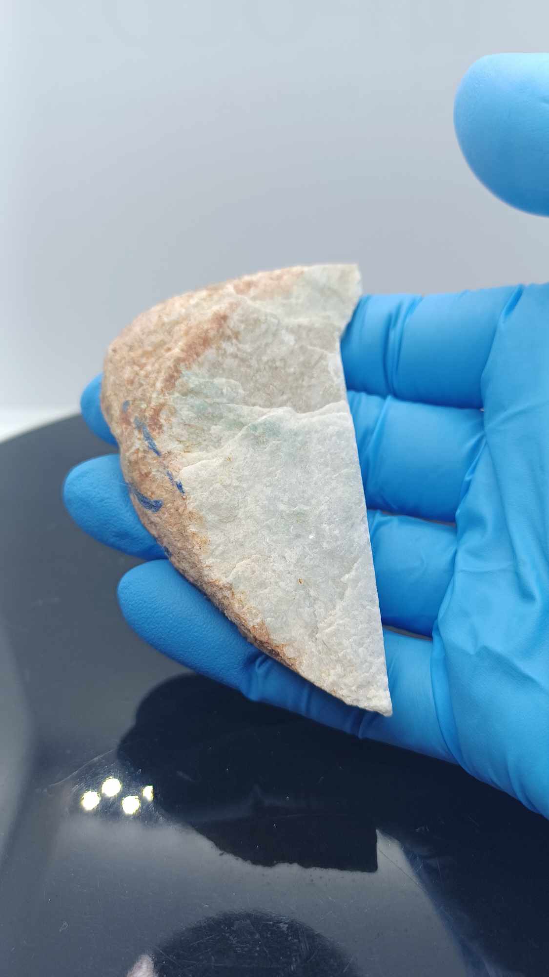 White & Green rough Jadeite Mini slab - 80grams - Grade B