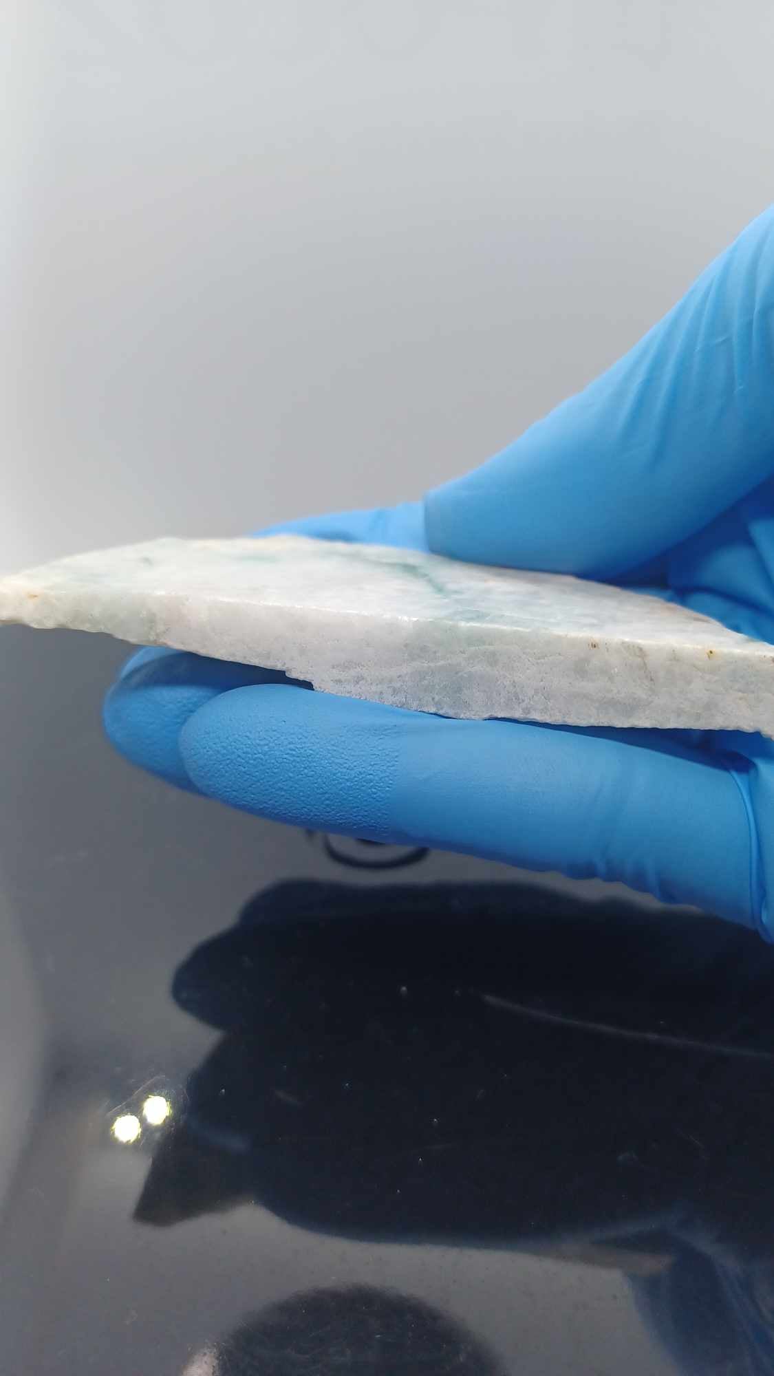 White & Green rough Jadeite Mini slab - 80grams - Grade B