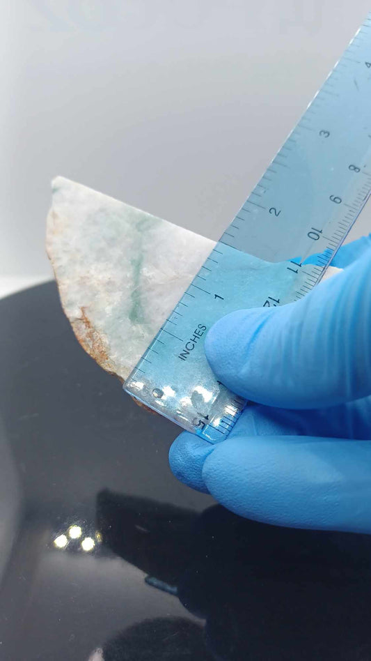 White & Green rough Jadeite Mini slab - 80grams - Grade B