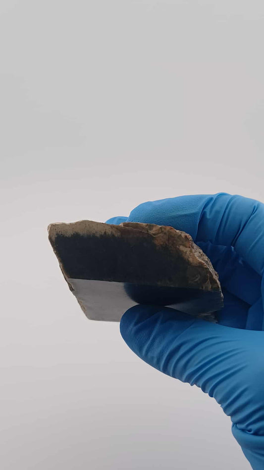 Grade-B+ Wyoming Black with Light-Green Hues Nephrite Jade Chunk 201g