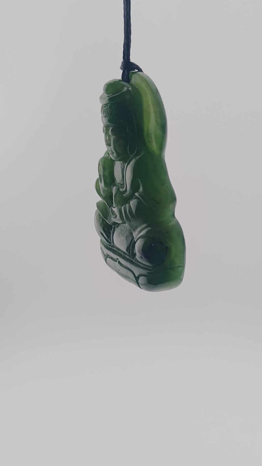 Grade-A Buddha Pendant - High Quality Canadian Nephrite Jade