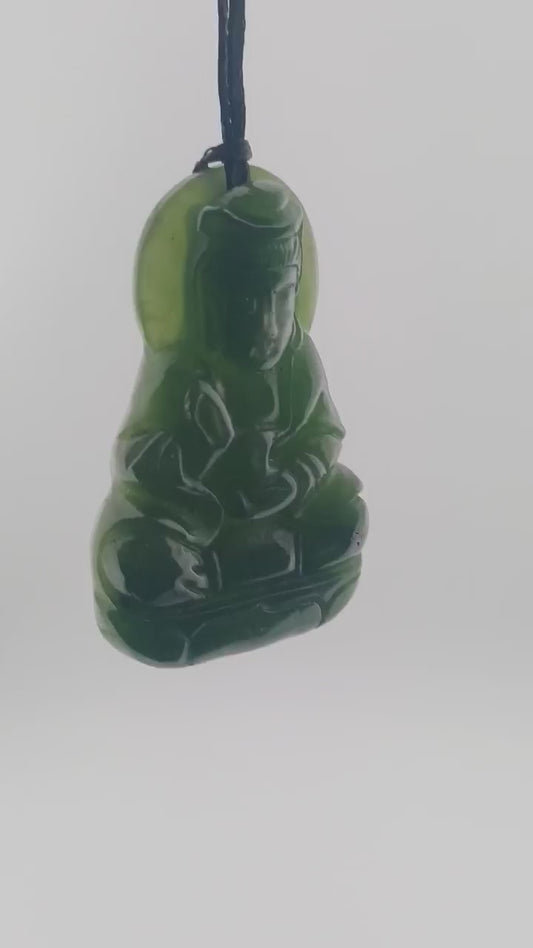 Grade-A Buddha Pendant - High Quality Canadian Nephrite Jade