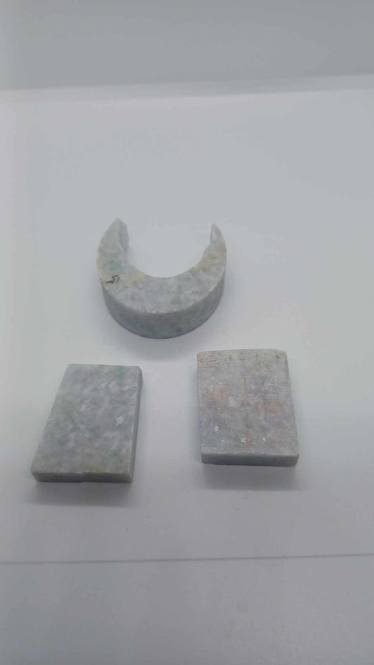 White Marble Jadeite - Three piece 87g