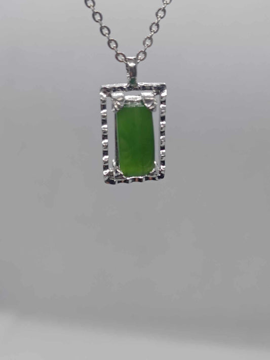 Elegant Baguette-Cut BC Jade Necklace (HIGH QUALITY)