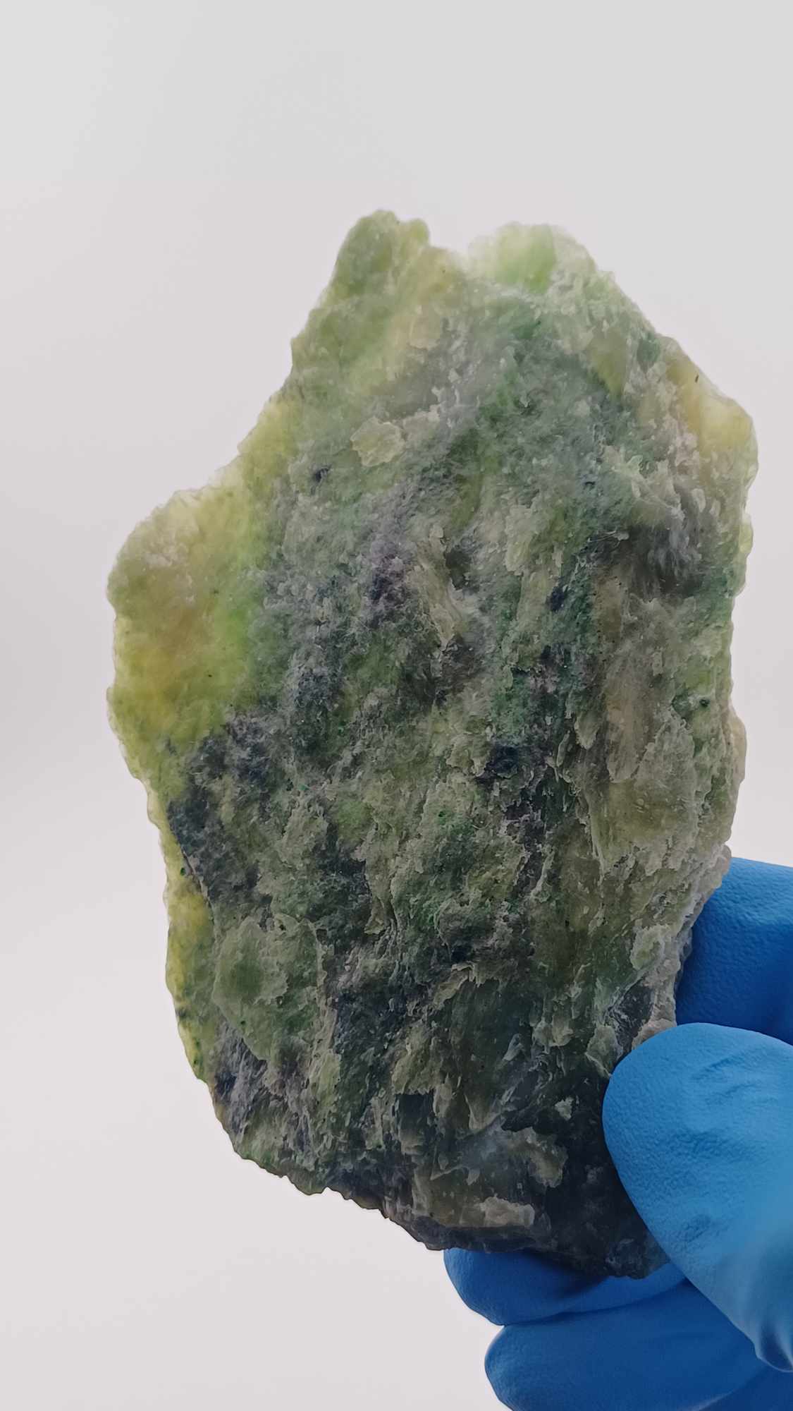 Canadian Cassiar Flat Nephrite Jade Specimen - Chromium Loaded - 96g
