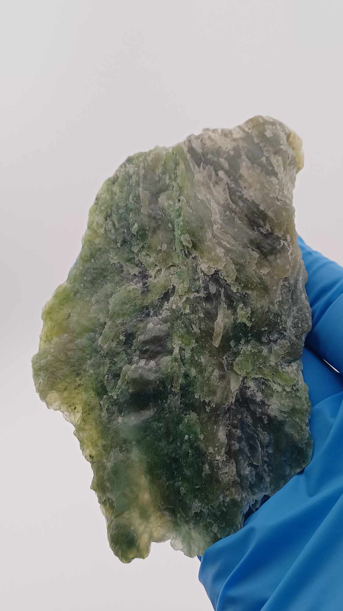 Canadian Cassiar Flat Nephrite Jade Specimen - Chromium Loaded - 96g