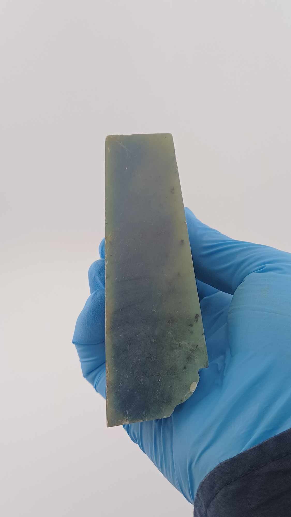 Half Light & Half Dark Green Nephrite Jade - 401g - Grade B