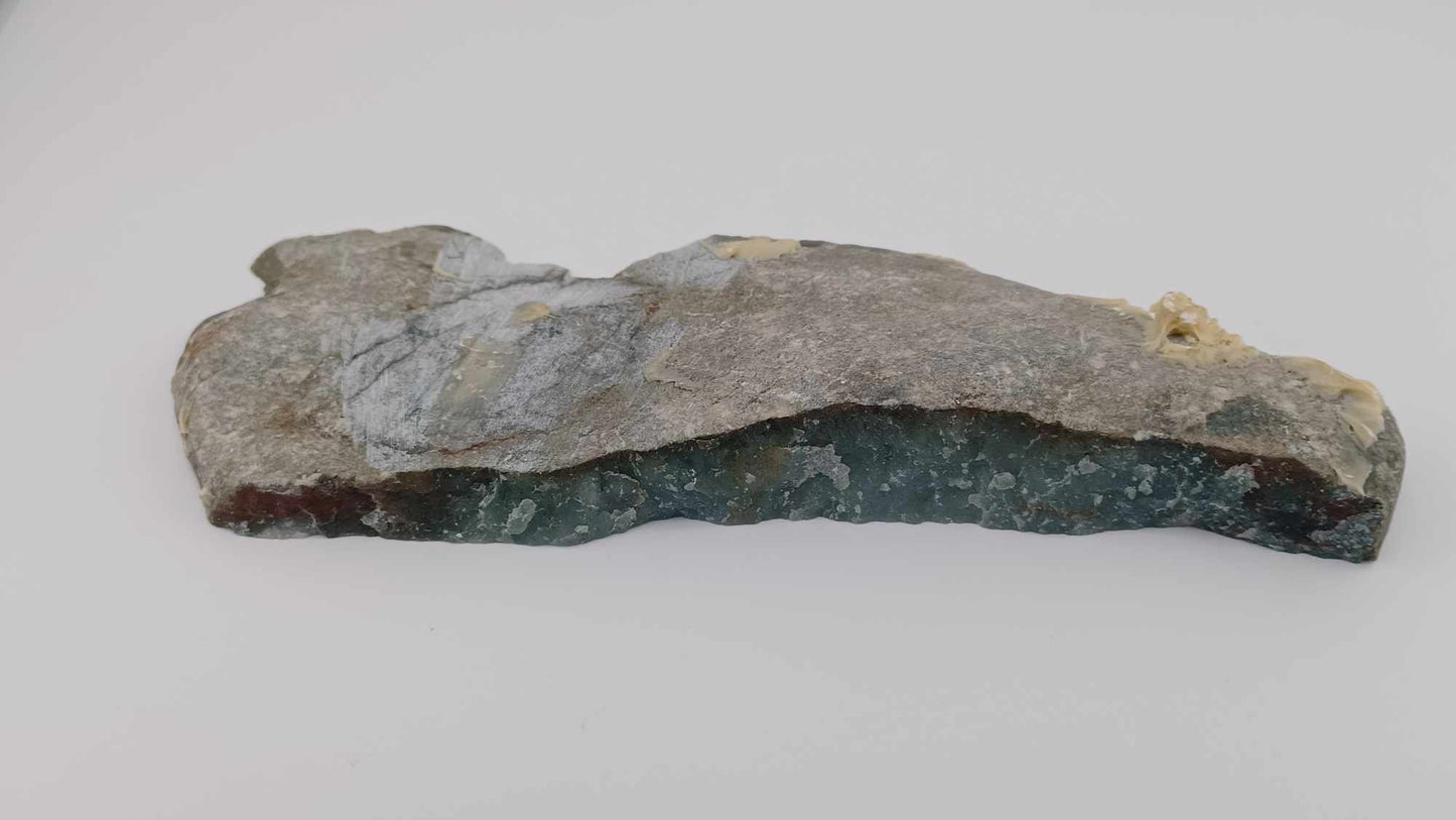 Burma White & Blue/Green Rough Jadeite Slab - 429g - High Quality