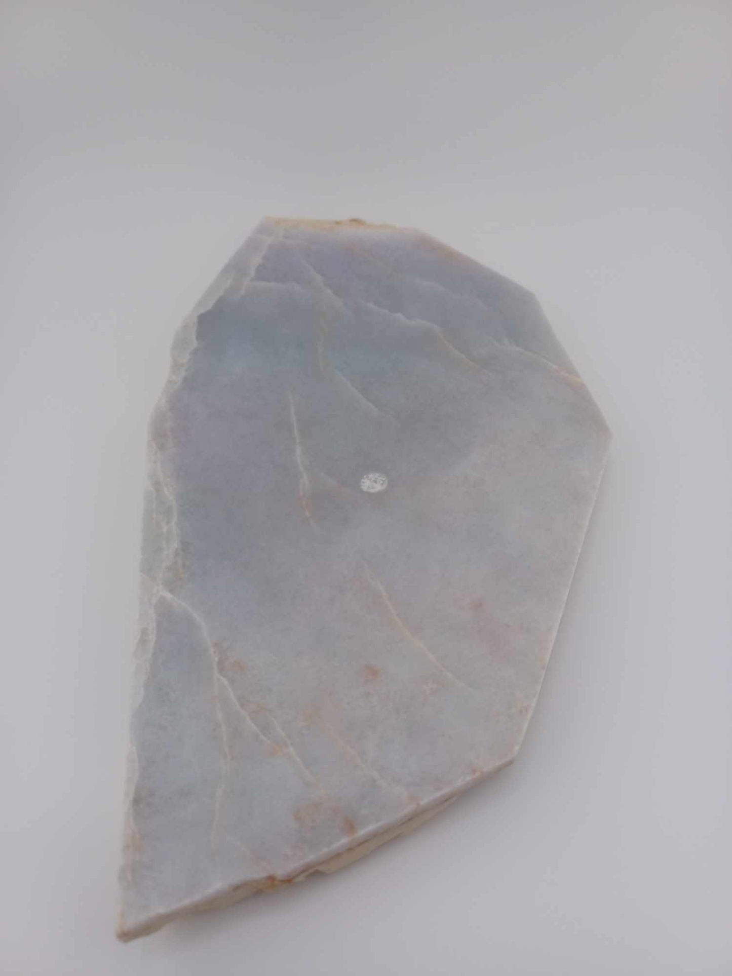 Large White Jadeite Slab with Light Green hues - 630g - On Sale!