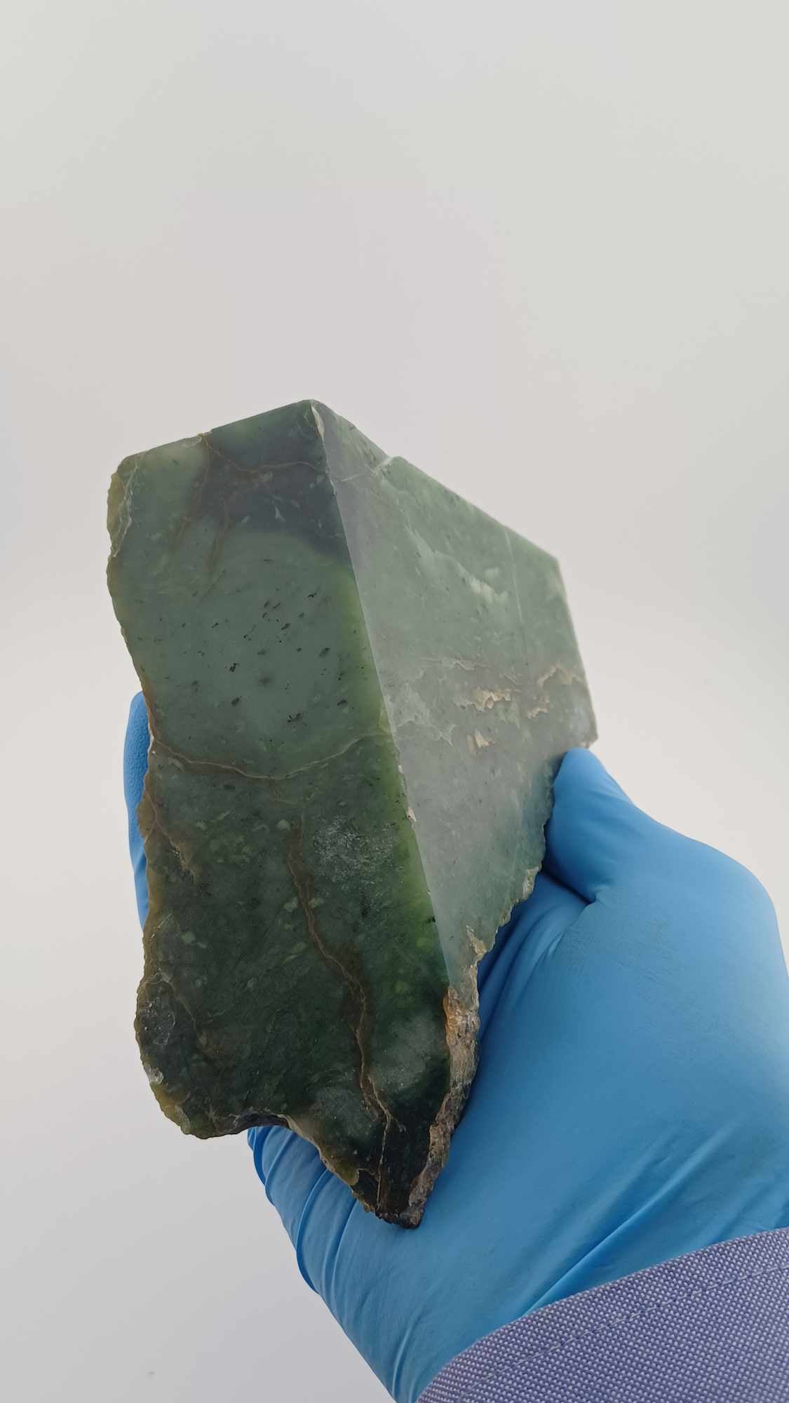 Light-Green with blue spot Chromium Loaded Nephrite Jade - 1008g