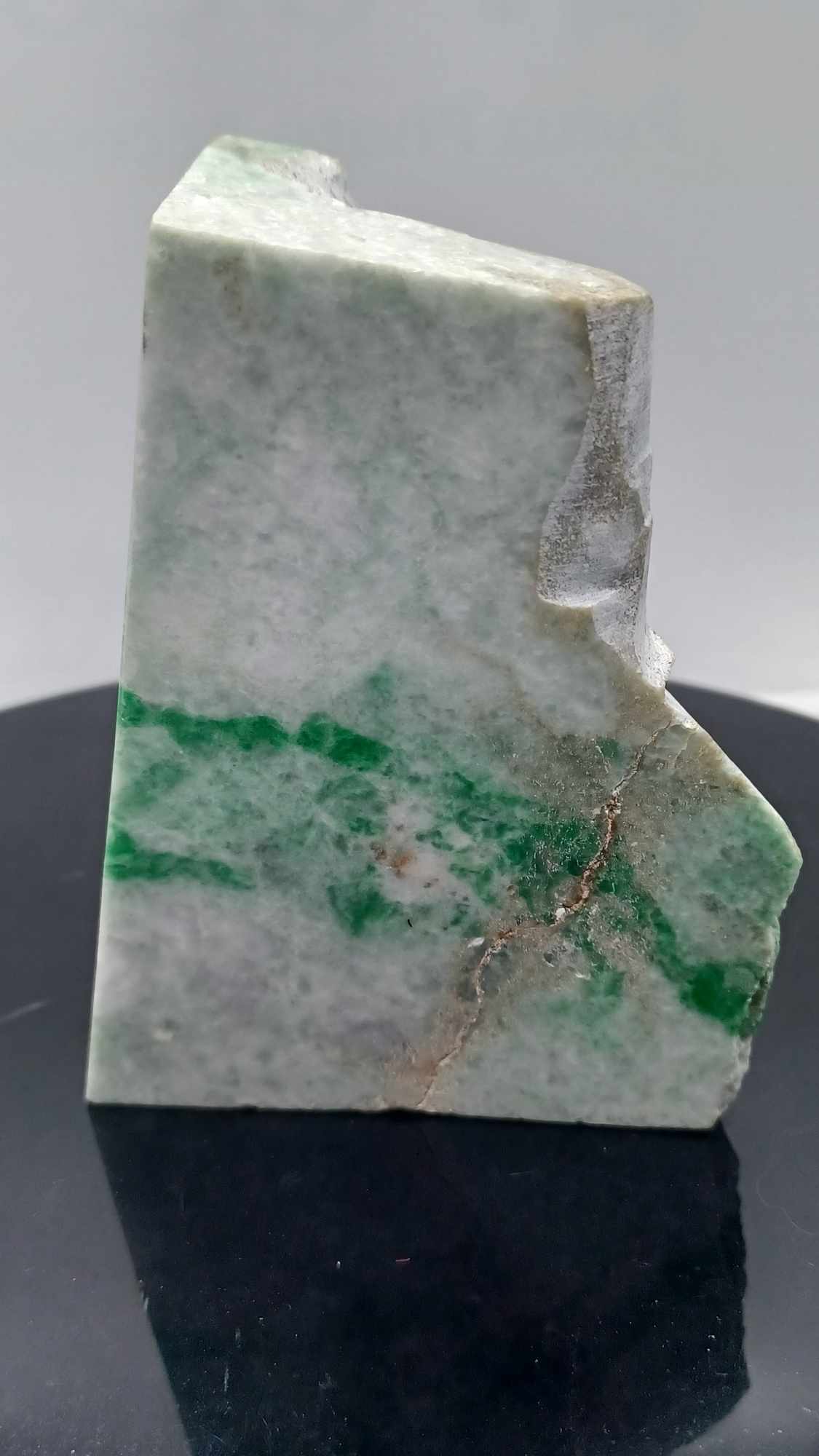White and Green Siberian Jadeite Chunk - 373g - On Sale!