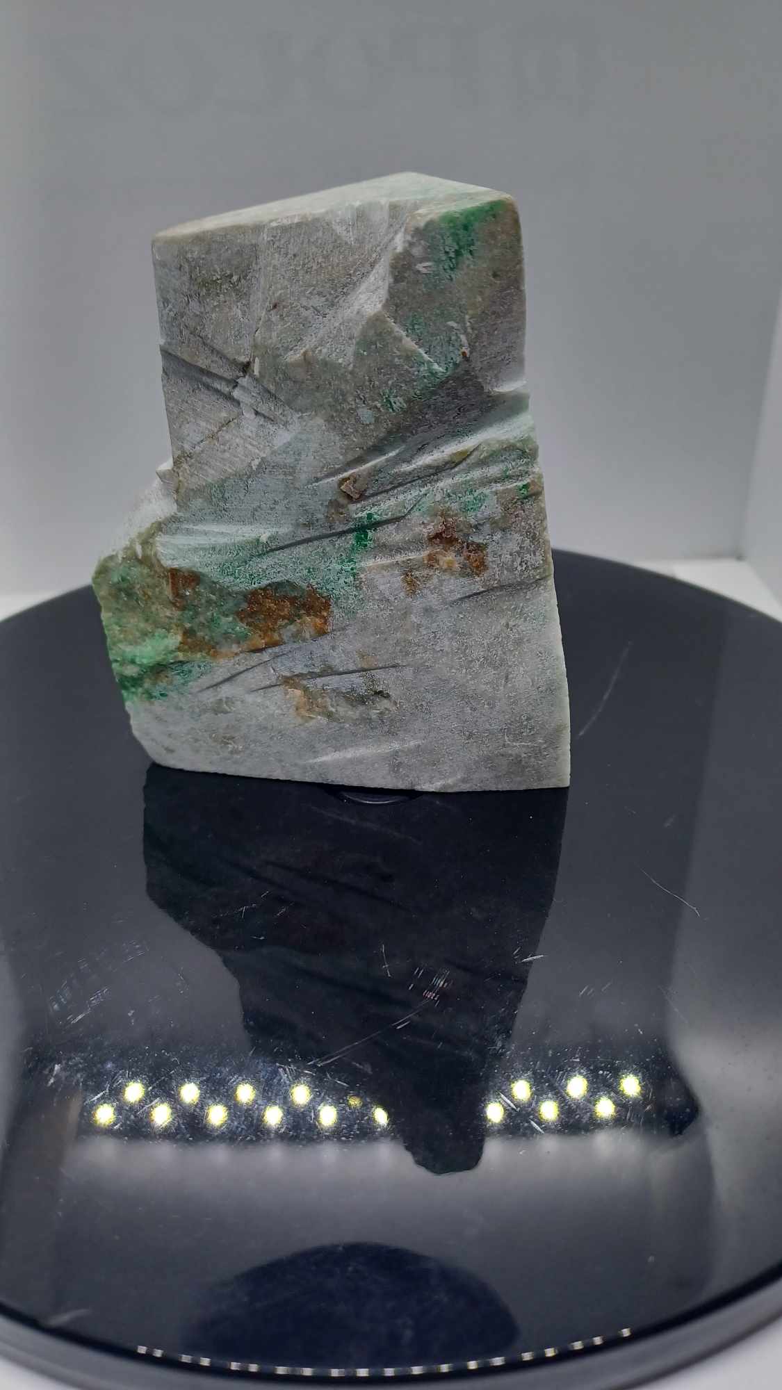White and Green Siberian Jadeite Chunk - 373g - On Sale!