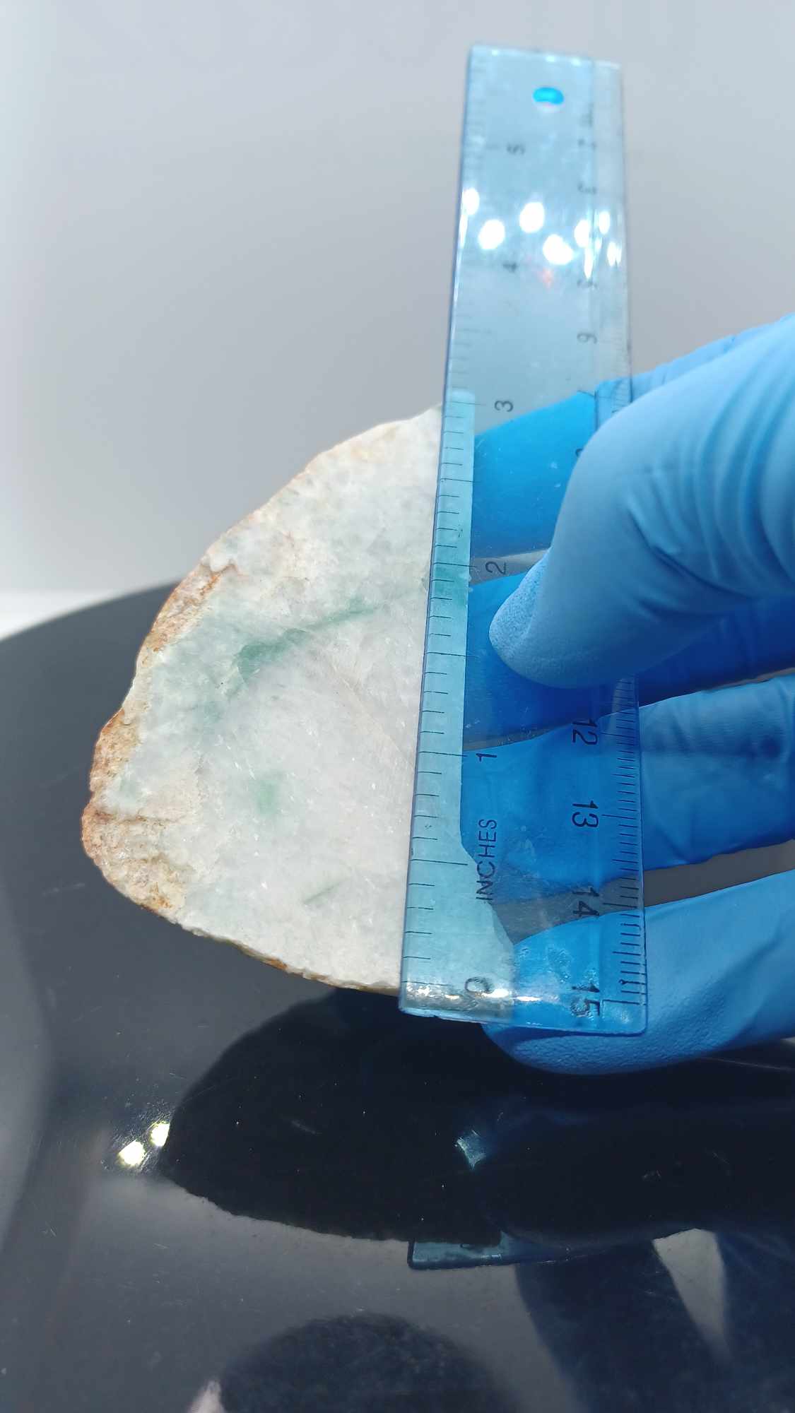 White & Green rough Jadeite Mini slab - 80grams - Grade B