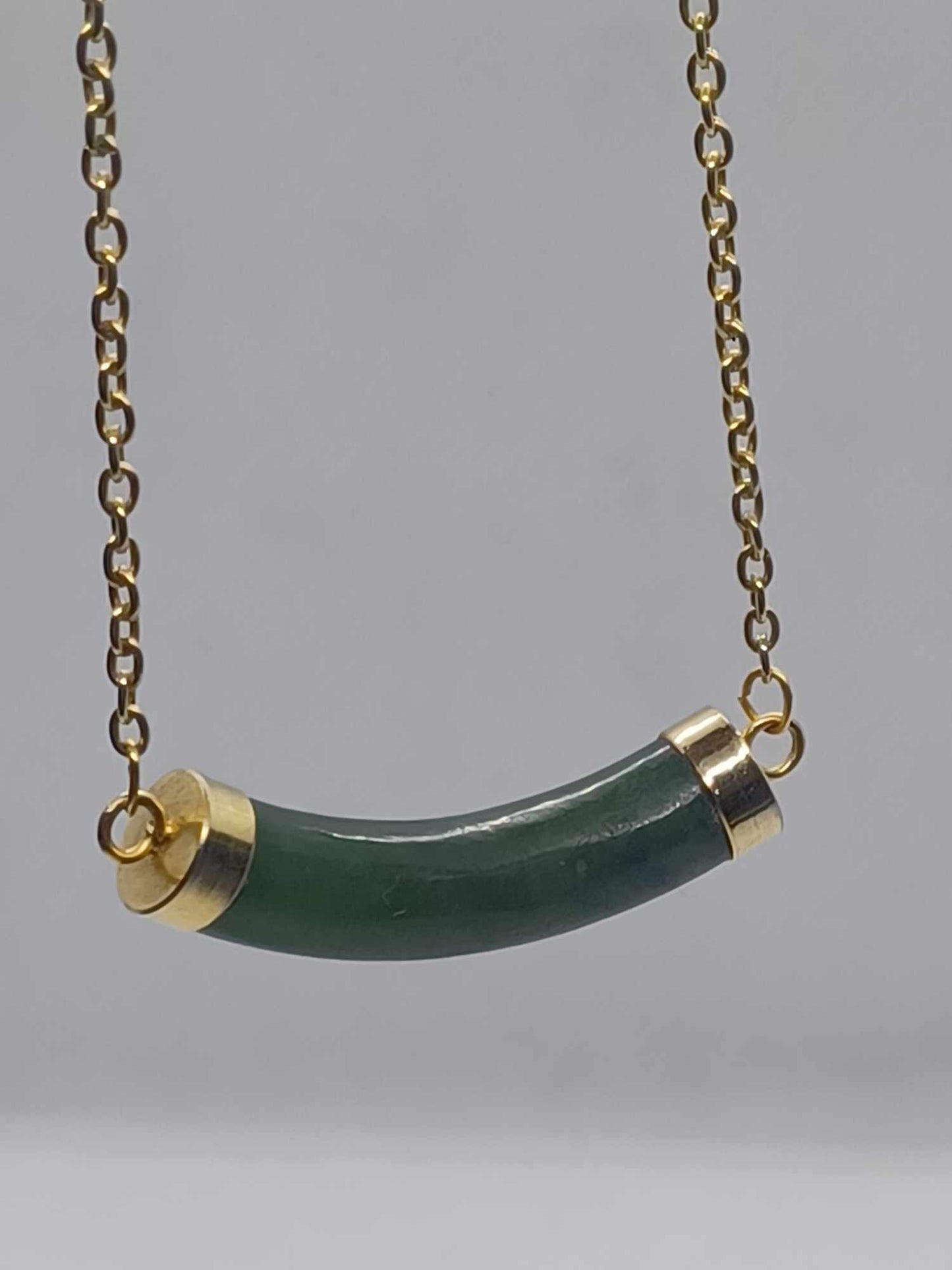 Double-Linked BC Nephrite Jade Necklace