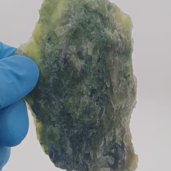 video of Canadian Cassiar Flat Nephrite Jade Specimen - Chromium Loaded - 96g