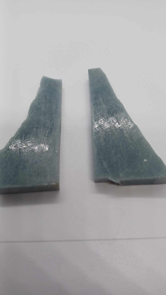 Medium Blue Jadeite - Two pieces 74g - High Translucency