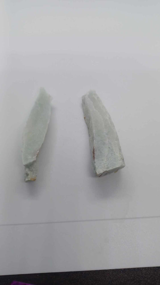 White Jadeite Specimens - Two piece 52g - High Translucency