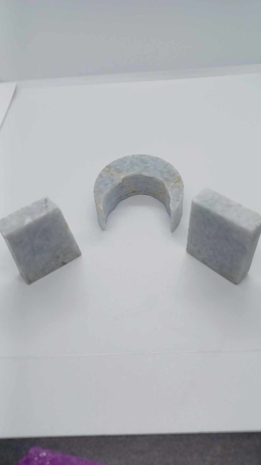 White Marble Jadeite - Three piece 87g