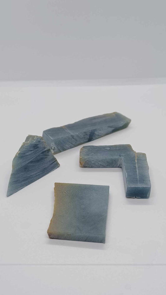 Dark Blue Jadeite - Four Piece 88g - High Translucency